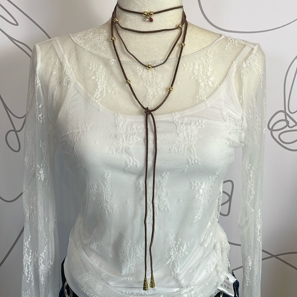 Handmade Suede Lariat Beaded Necklace-Various Colors - Picture 10 of 13